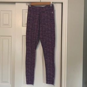 Smart wool base layer pants purple small